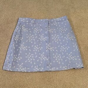 Forever 21 L blue flower skirt